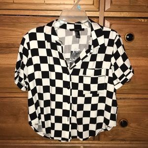 Forever 21 Checkered Crop Top